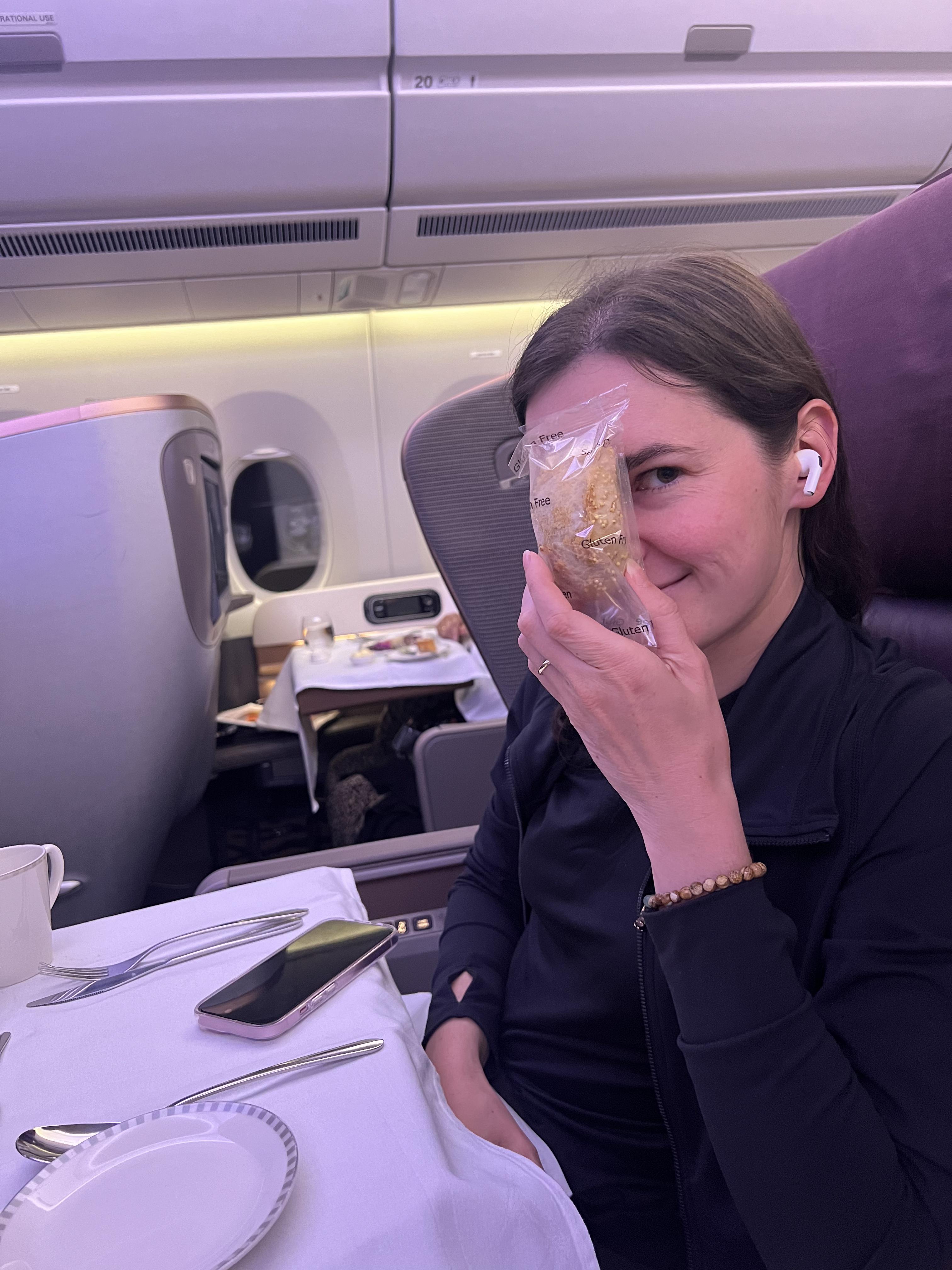 Gluten-free bread on the flight