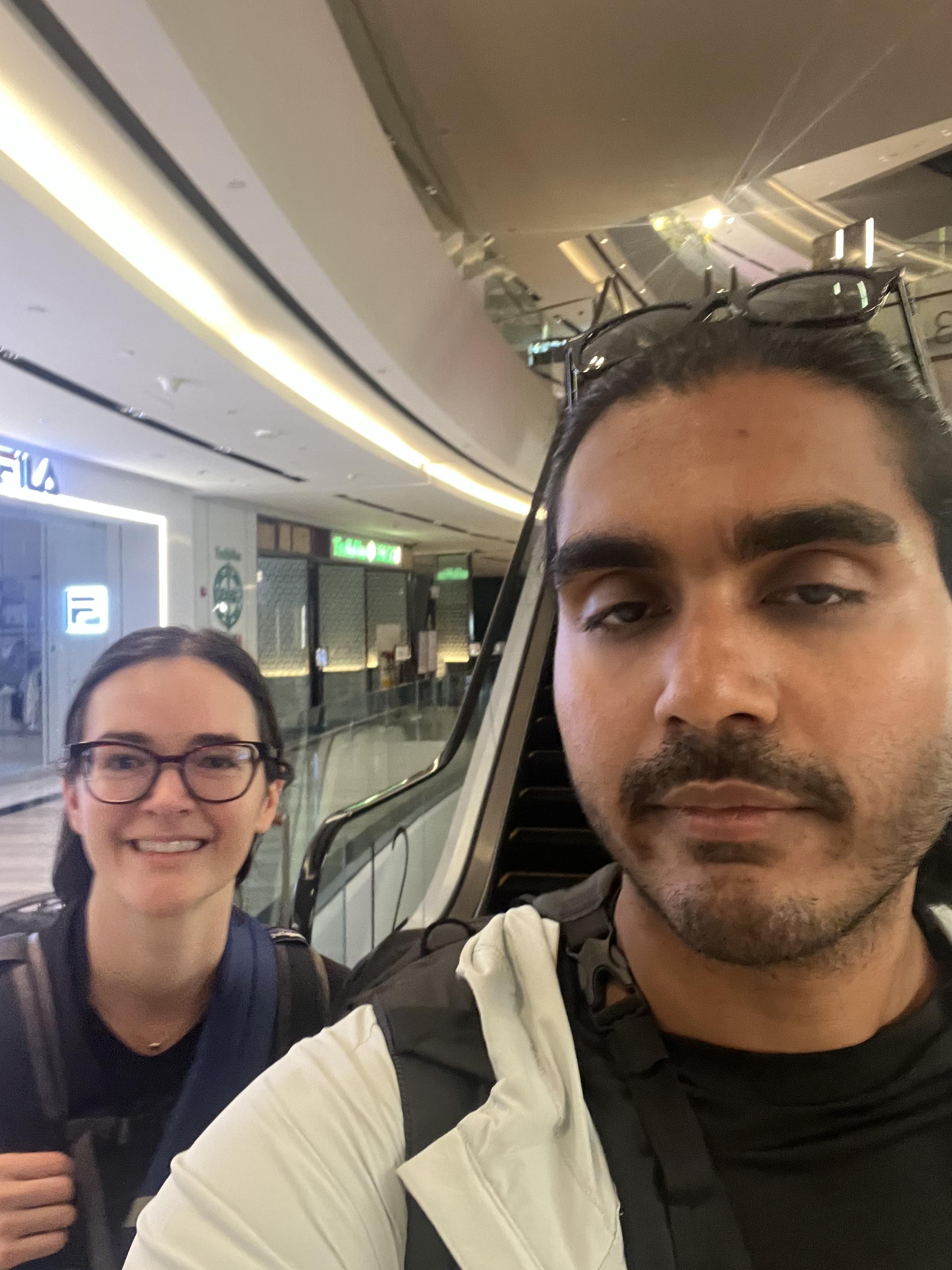 Tired after the flight from San Francisco