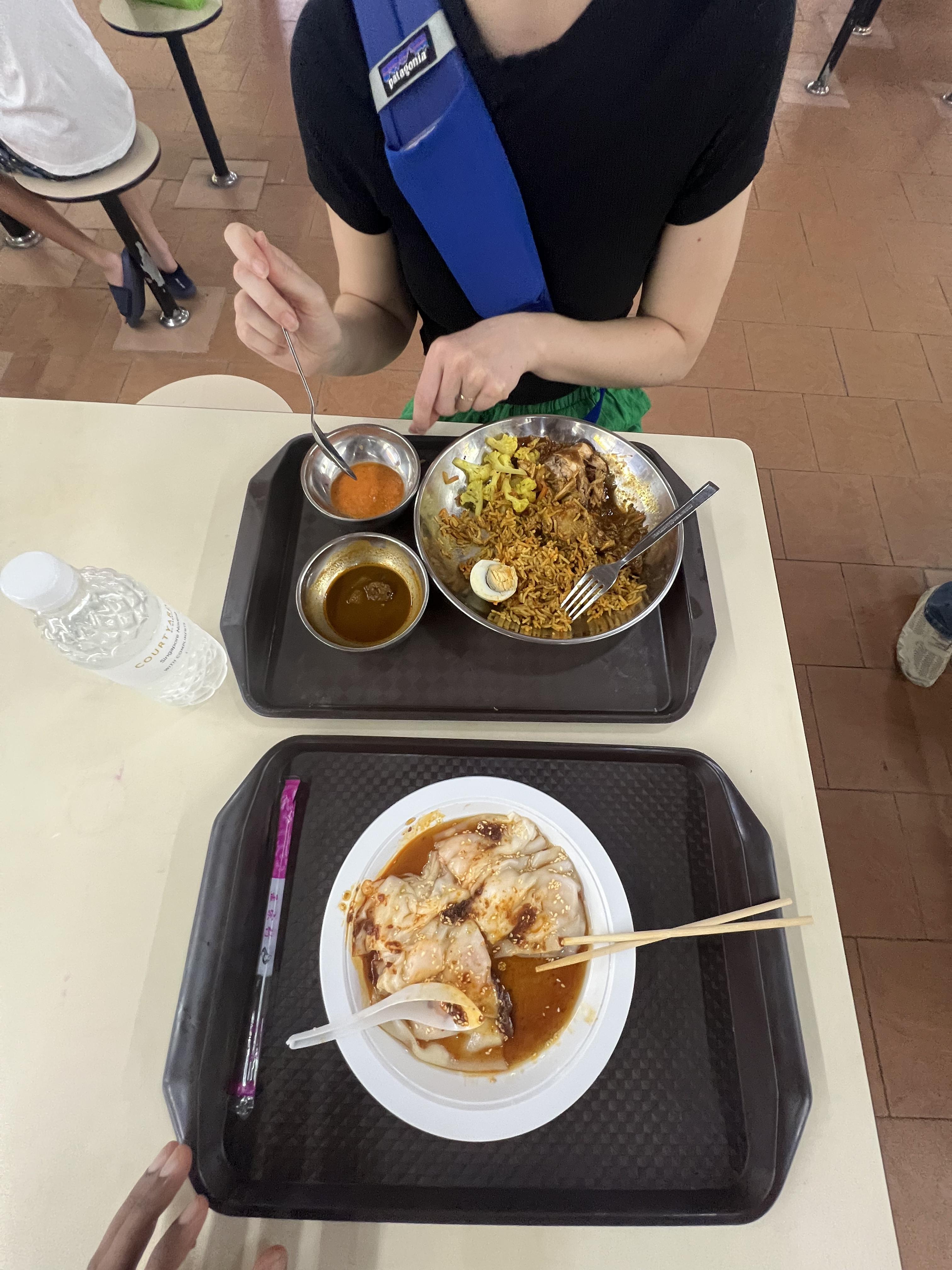 Biryani and chee cheong fun